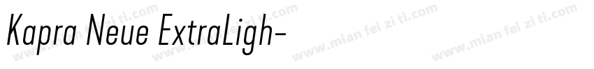 Kapra Neue ExtraLigh字体转换